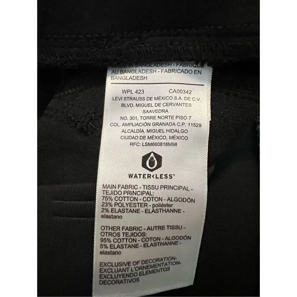 Levi’s Womens Maternity Baby Bump Skinny Black Jeans Size Large
